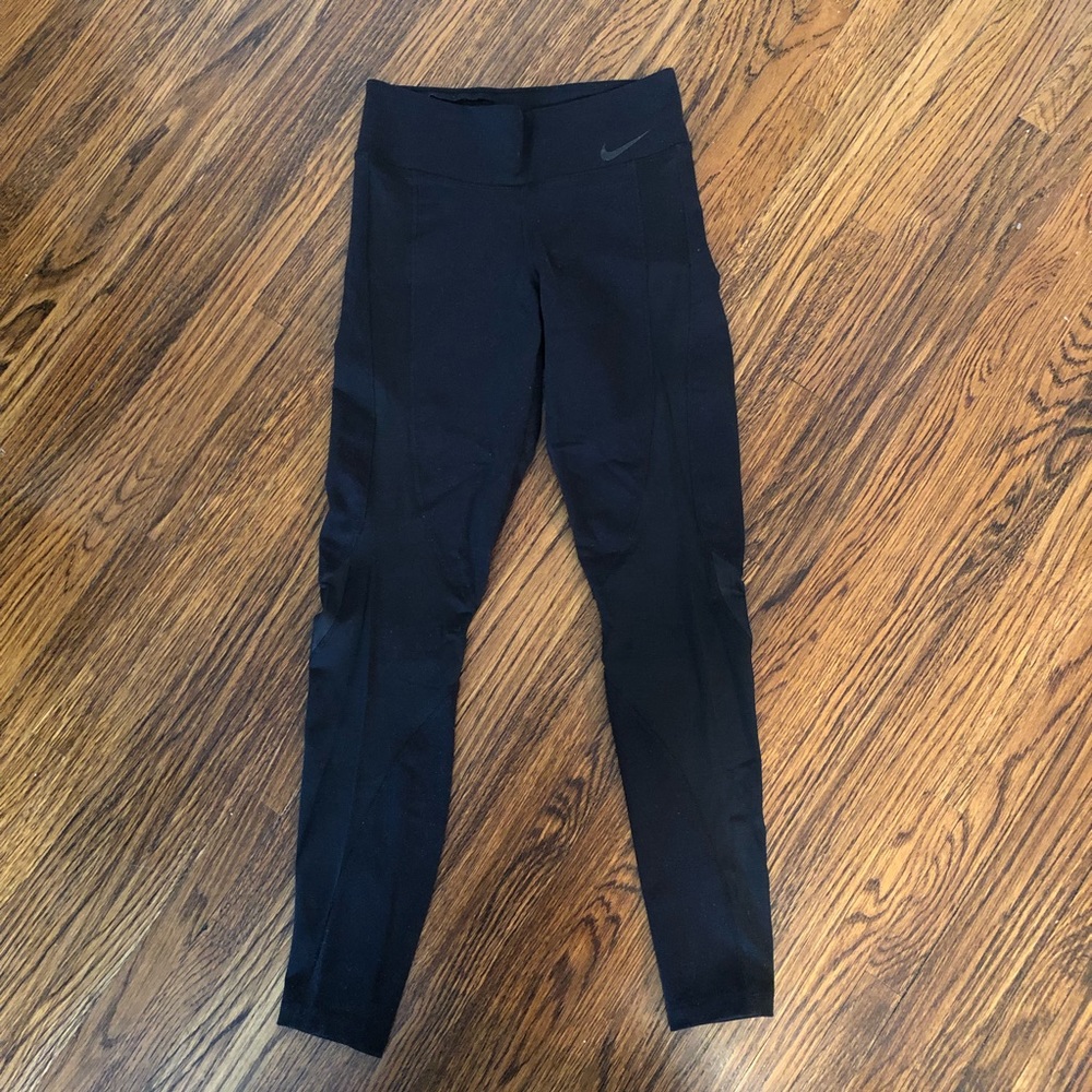 Nike Dri-Fit small black leggings with mesh detail